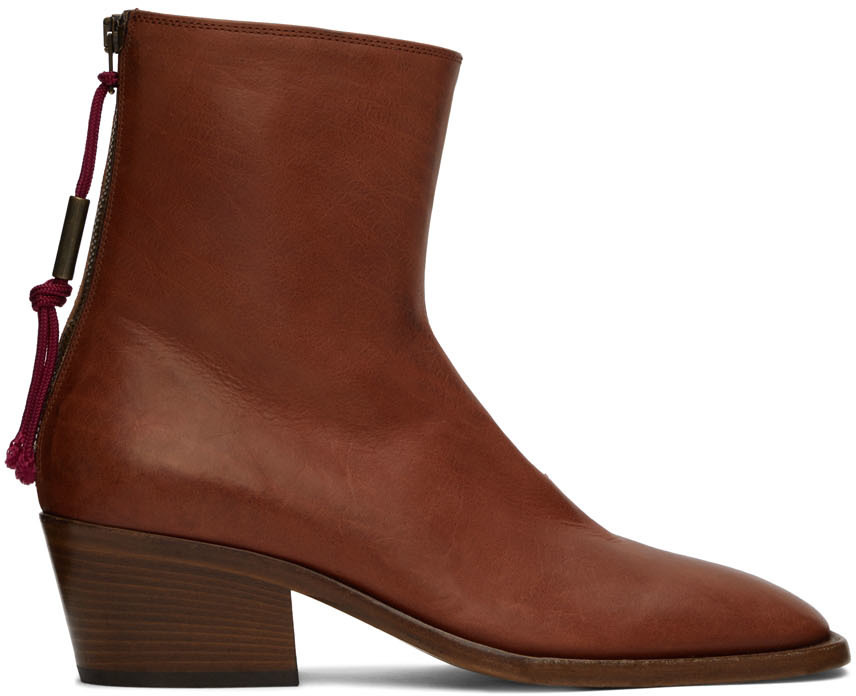 Acne Studios Brown Leather Boots
