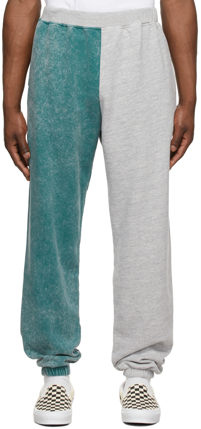 Aries Green & Grey Colorblock Lounge Pants