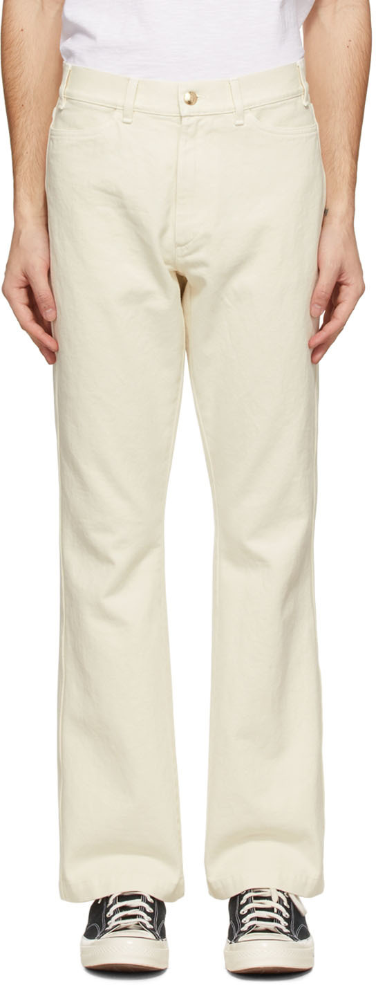 Stockholm (Surfboard) Club Off-White Organic Cotton Trousers