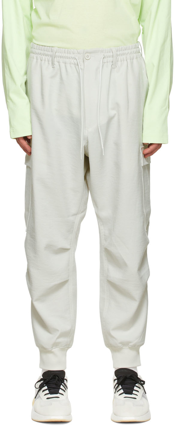 Y-3 Gray Polyester Cargo Pants