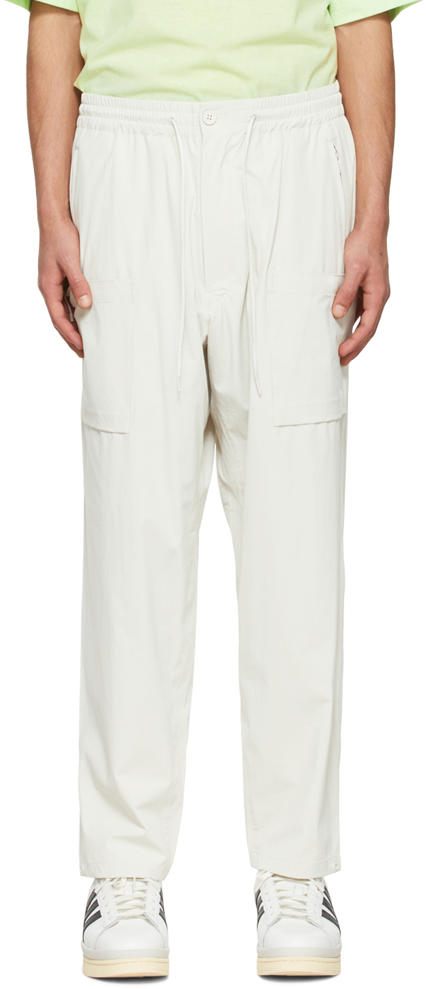 Y-3 Off-white Nylon Cargo Pants In Talc | ModeSens