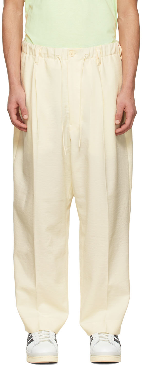 Y-3 Off-White Polyester Trousers