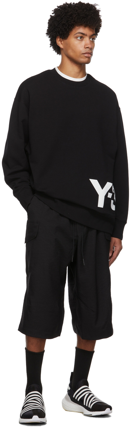 Y-3 ブラック Uniform スポーツ カーゴ ショーツ