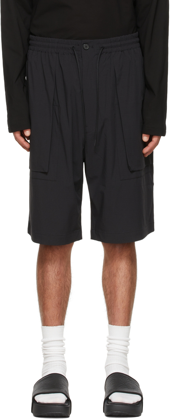 Y-3 Black Cotton Shorts
