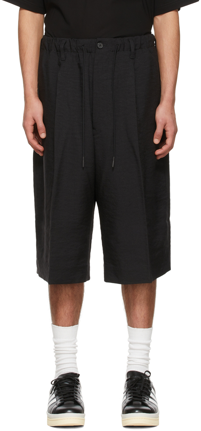 Y-3 Black Polyester Shorts