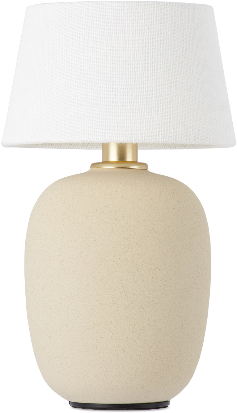 Menu Off-white Ceramic Portable Torso Table Lamp In Sand