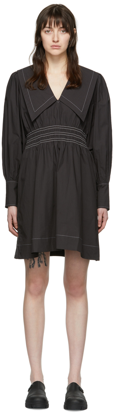 Black Organic Cotton Mini Dress