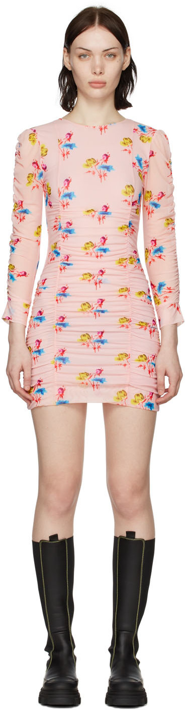 GANNI Pink Nylon Mini Dress | Smart Closet