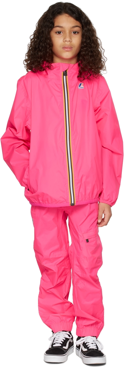K-way Kids Pink 'le Vrai Claude' Jacket In X1b Fuschia