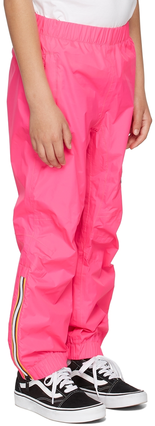 K-way Kids Pink 'le Vrai Edgard' Track Pants In X1b Fuschia