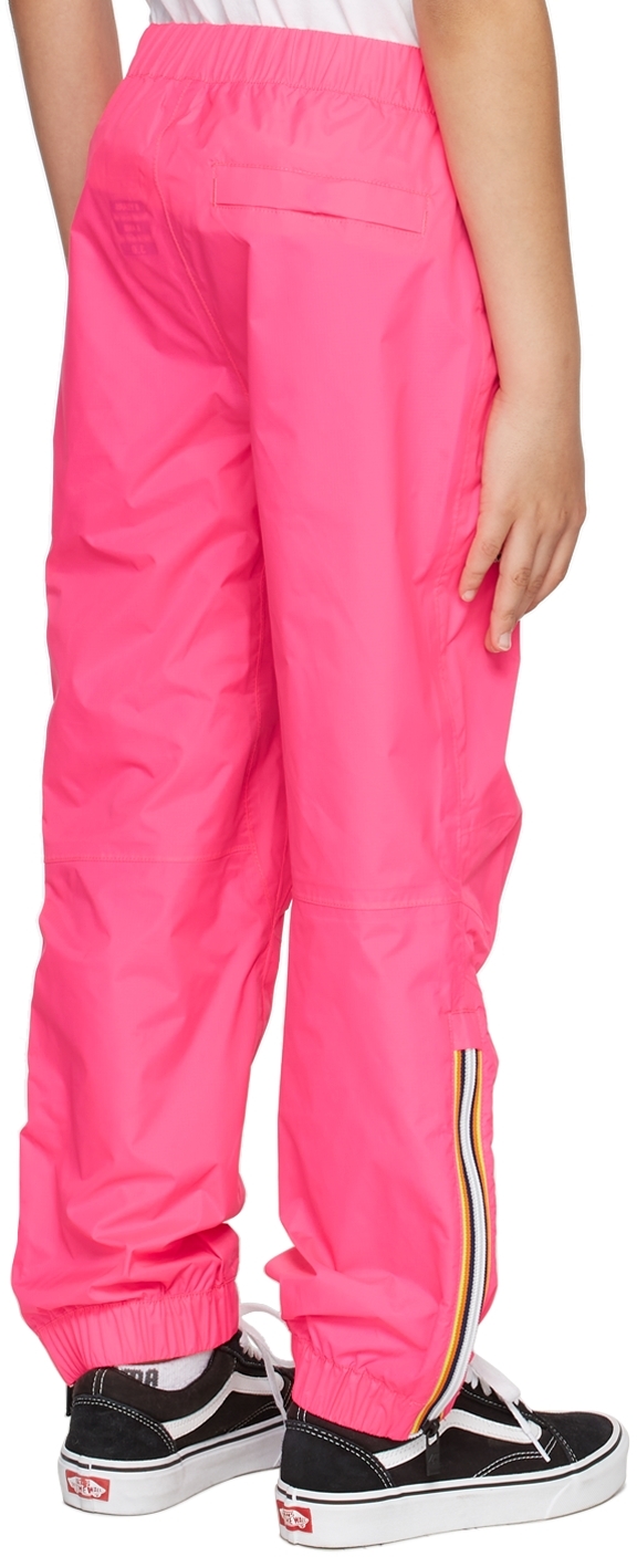 K-way Kids Pink 'le Vrai Edgard' Track Pants In X1b Fuschia