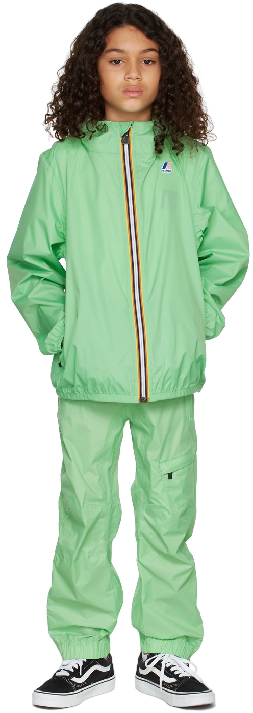 Kids Green 'Le Vrai Edgard' Track Pants by K-Way on Sale