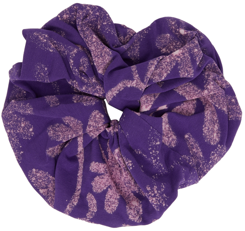 Anna Castellano SSENSE Exclusive Purple & Pink Big Blooming Scrunchie