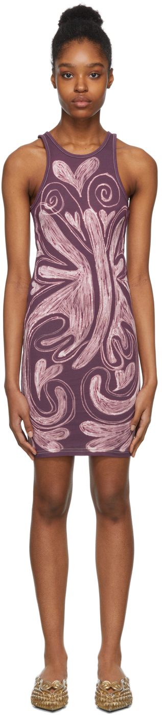 Anna Castellano SSENSE Exclusive Purple Annabella Short Dress