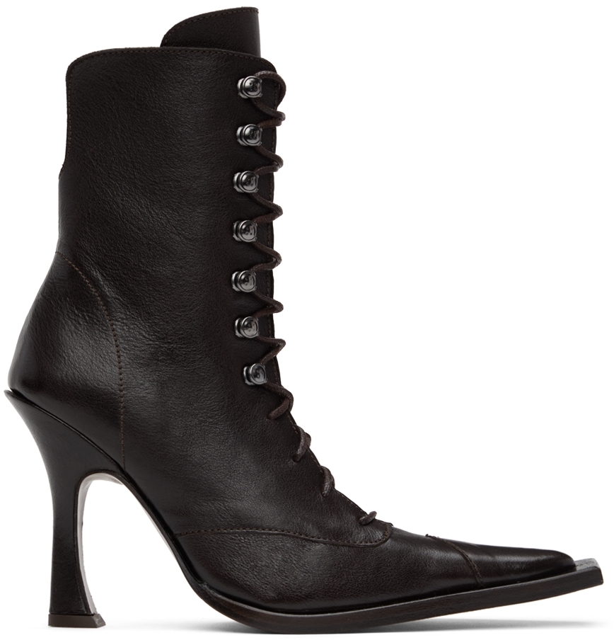 KNWLS Black Serpent Lace-Up Boots