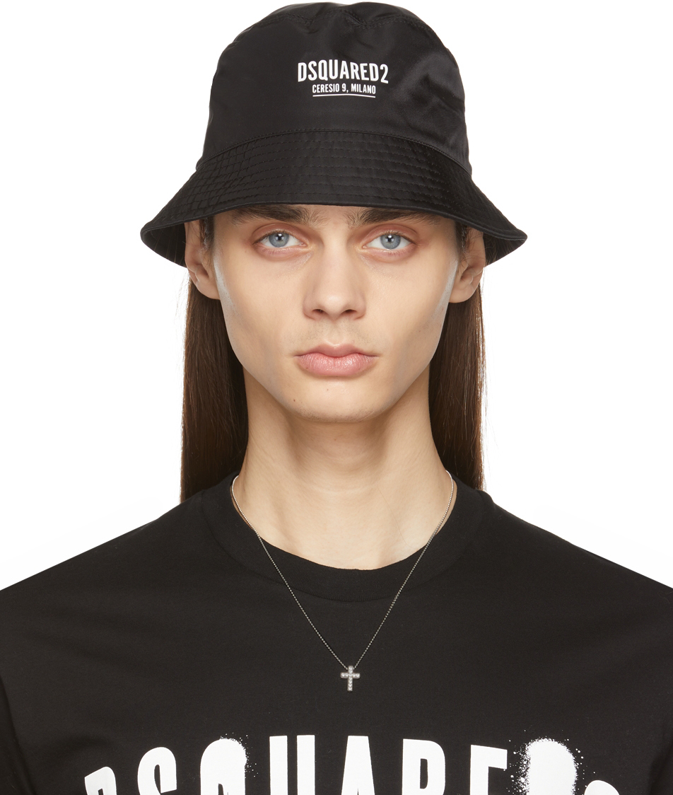 Black Ceresio Bucket Hat by Dsquared2 