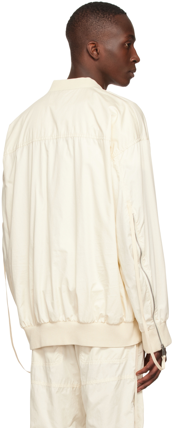 Dsquared2 Off-white Cotton Bomber In 102 Butter