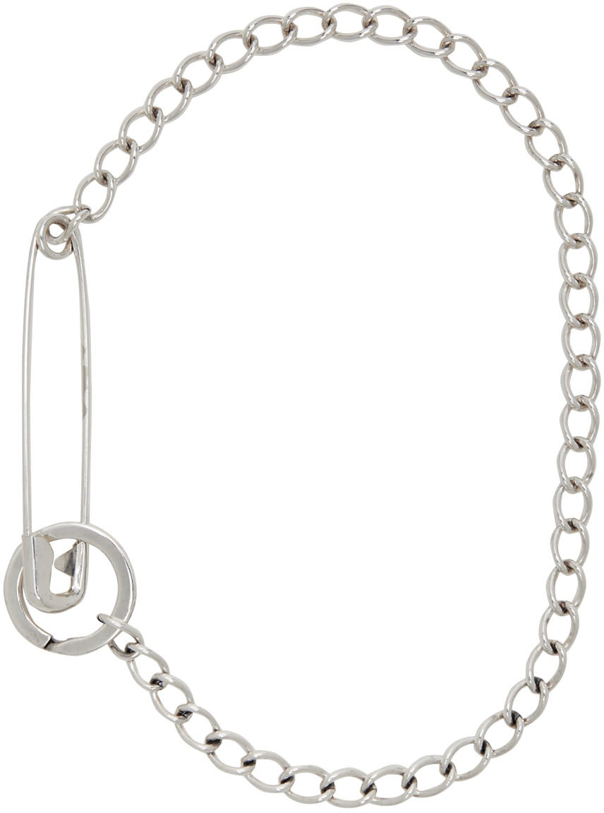 Martine Ali SSENSE Exclusive Silver Pin Necklace