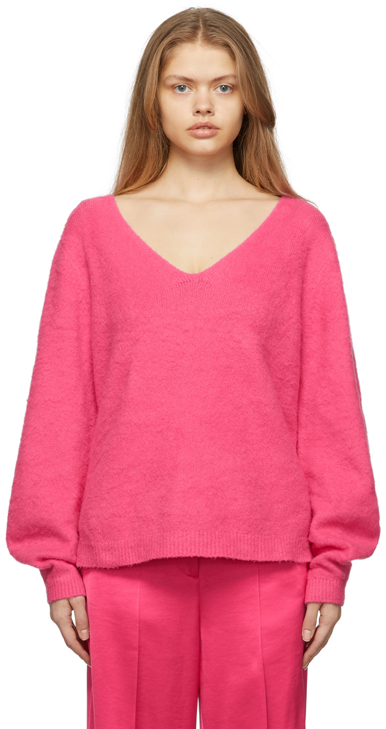 Helmut Lang Pink Brushed Cloud Sweater