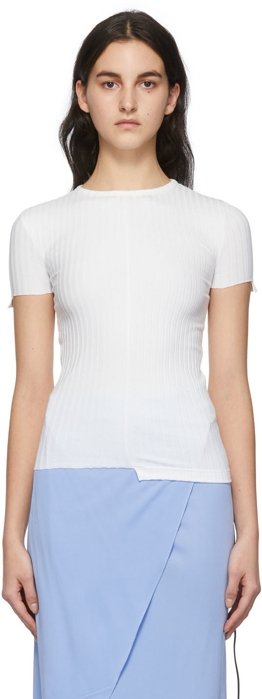 Helmut Lang White Luxe Pima T-Shirt