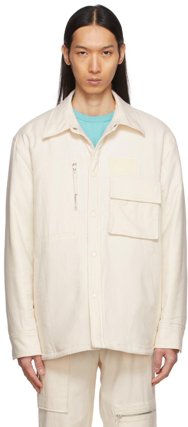Helmut Lang Off-White Flannel Shirt