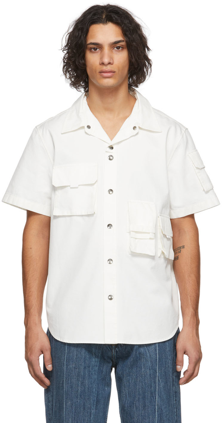 Helmut Lang Off-White Utility Short Sleeve Shirt