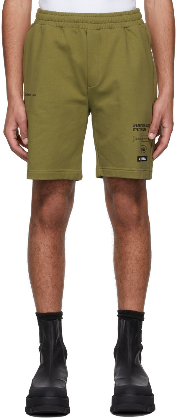 Helmut Lang Green Cotton Shorts