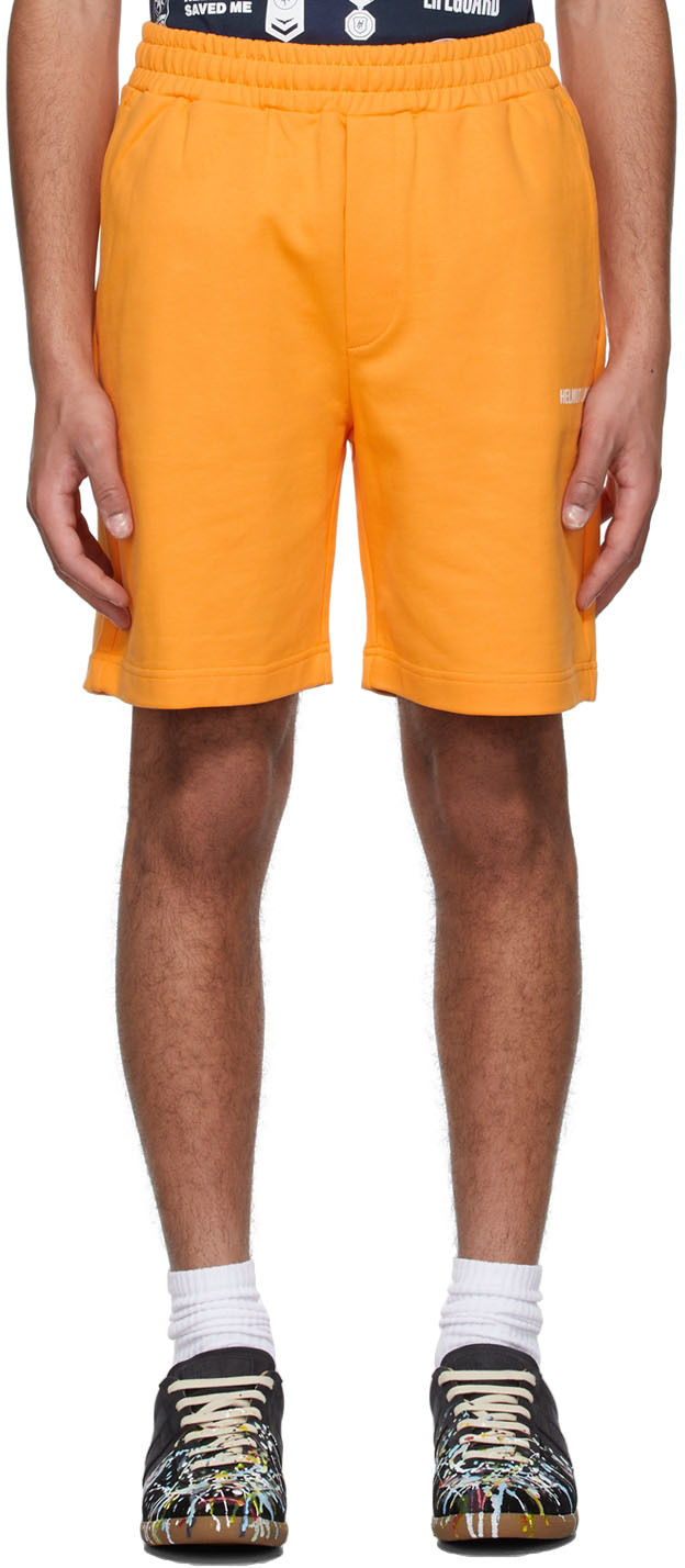 Helmut Lang Orange Cotton Shorts