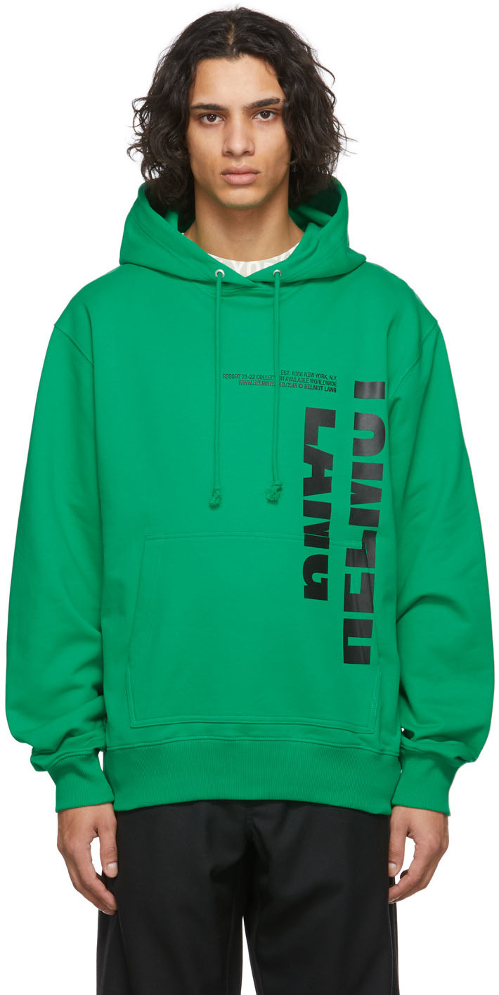 helmut lang green hoodie