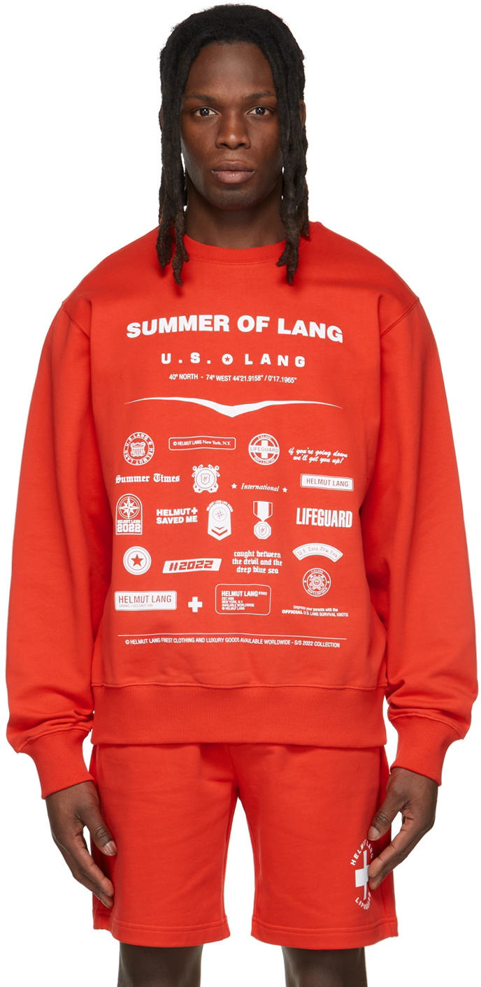 Helmut Lang Red Badge Crewneck Sweater