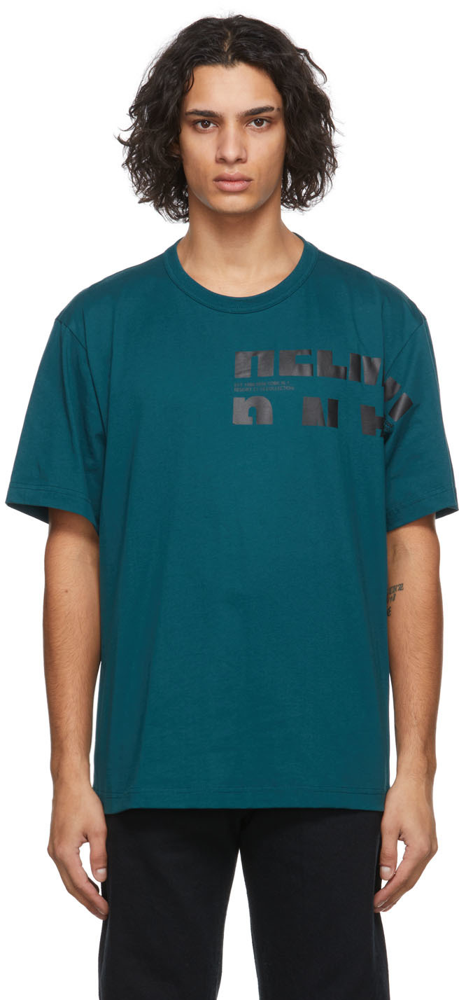 Helmut Lang Blue Macro Mix T-Shirt
