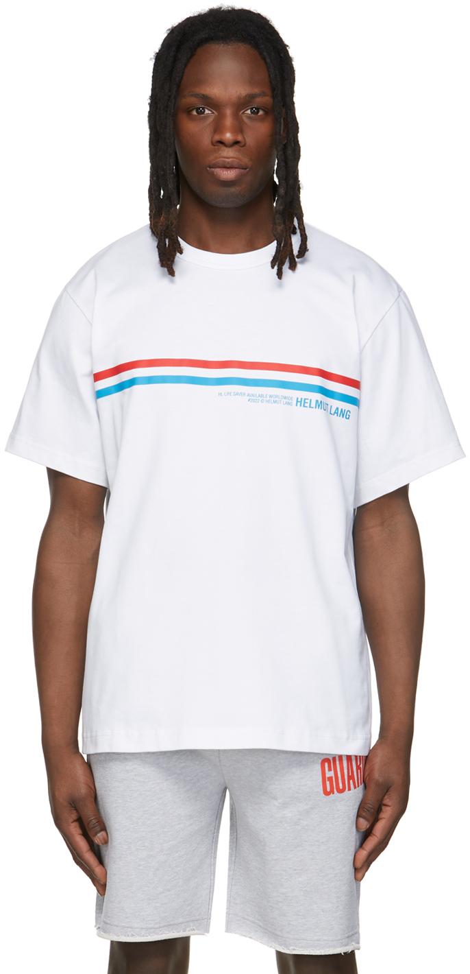 Helmut Lang White Lifesaver T-Shirt