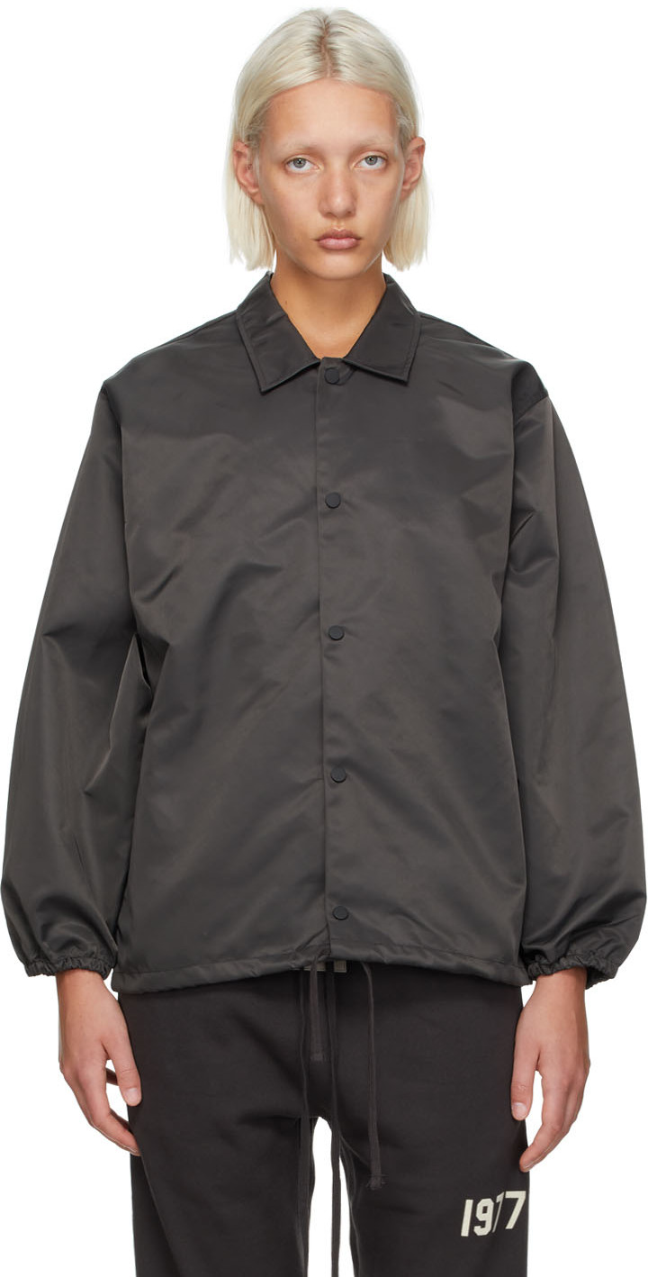 Essentials: Black Coaches Jacket | SSENSE