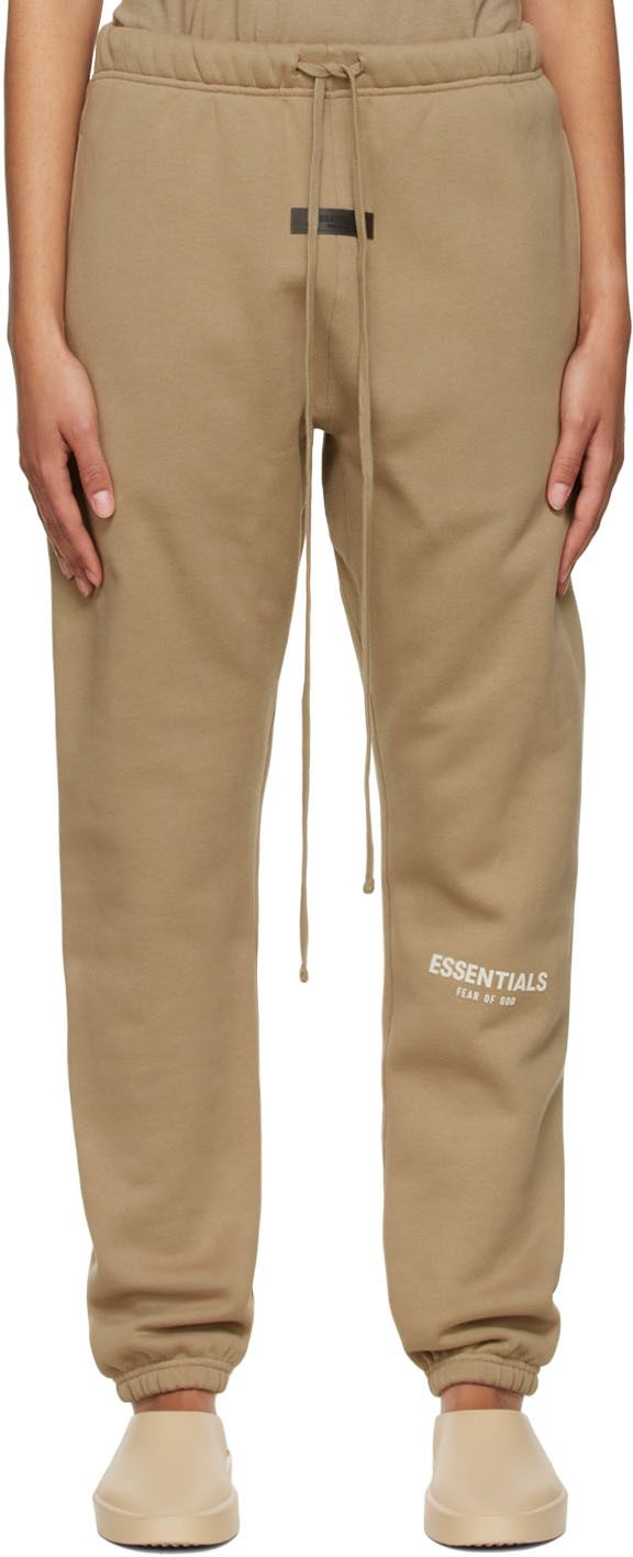 Tan Cotton Lounge Pants by Essentials on Sale