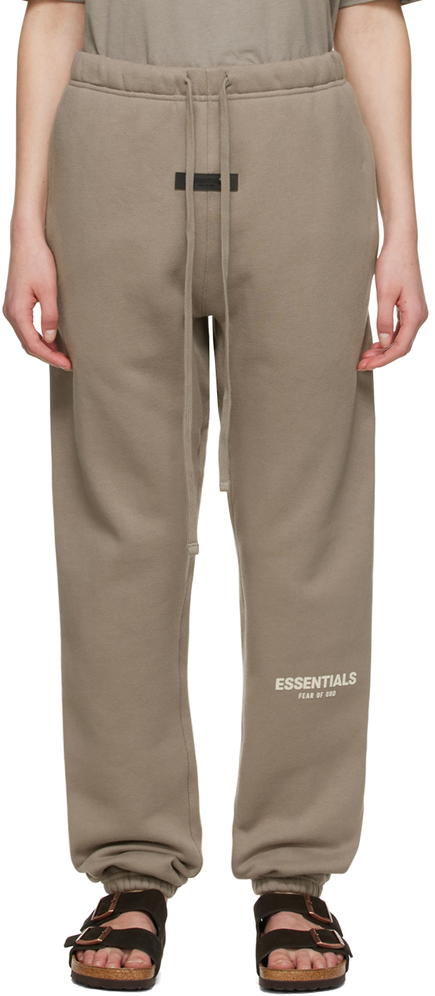 Essentials: Tan Nylon Trousers | SSENSE