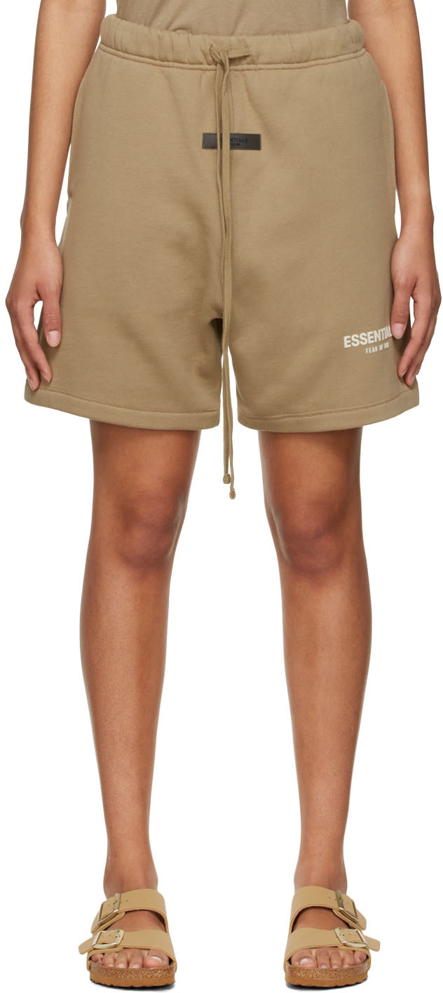 Tan Cotton Shorts