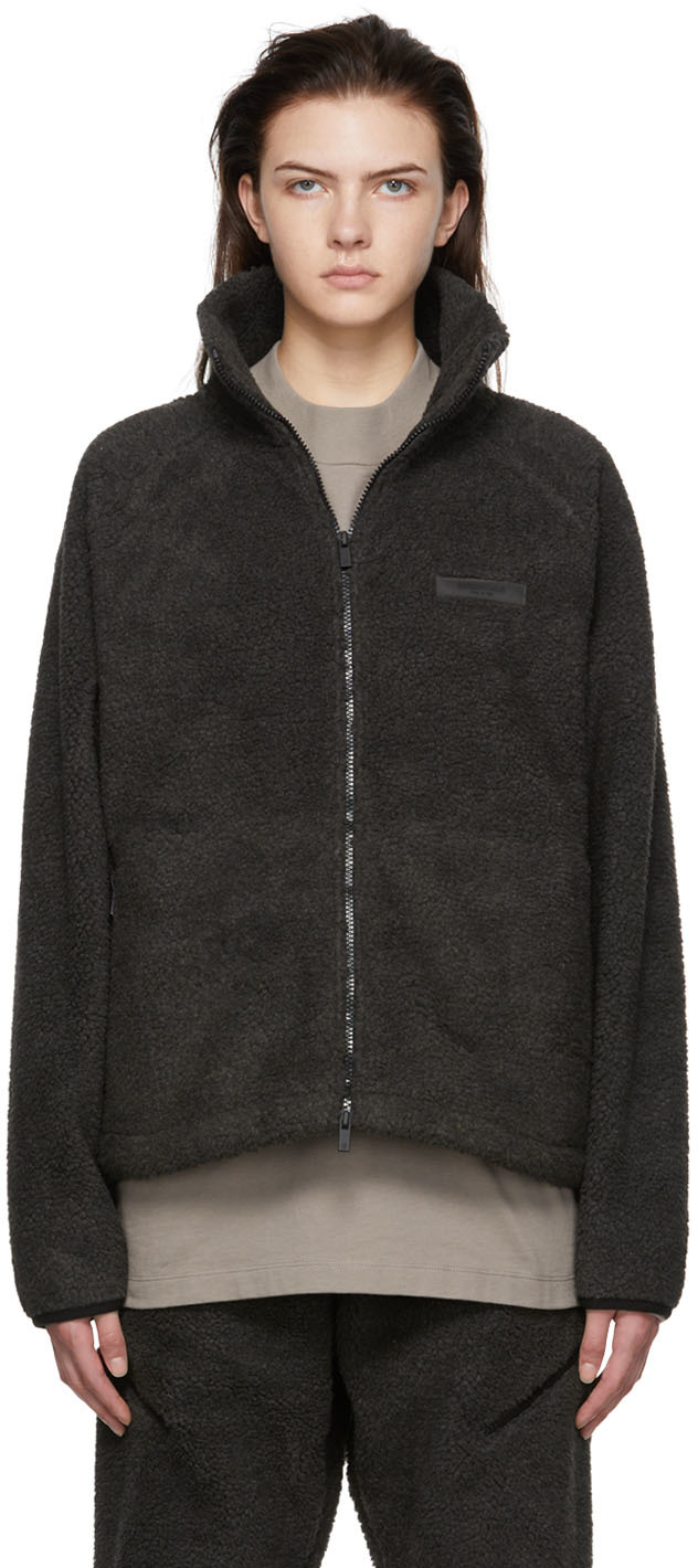 wol frequentie bouw Essentials: Black Polyester Sweater | SSENSE