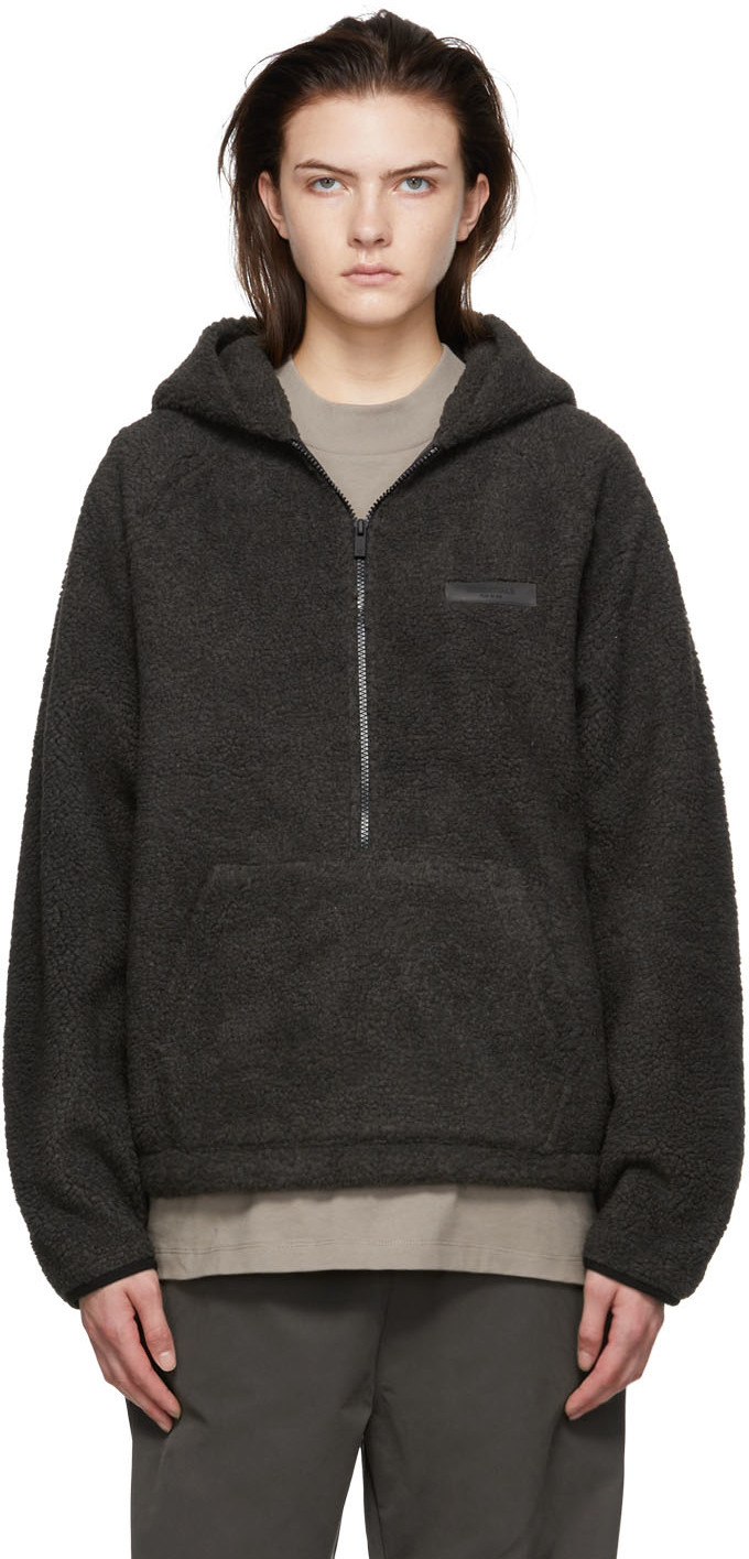 Black Polyester Hoodie by Fear of God ESSENTIALS on Sale