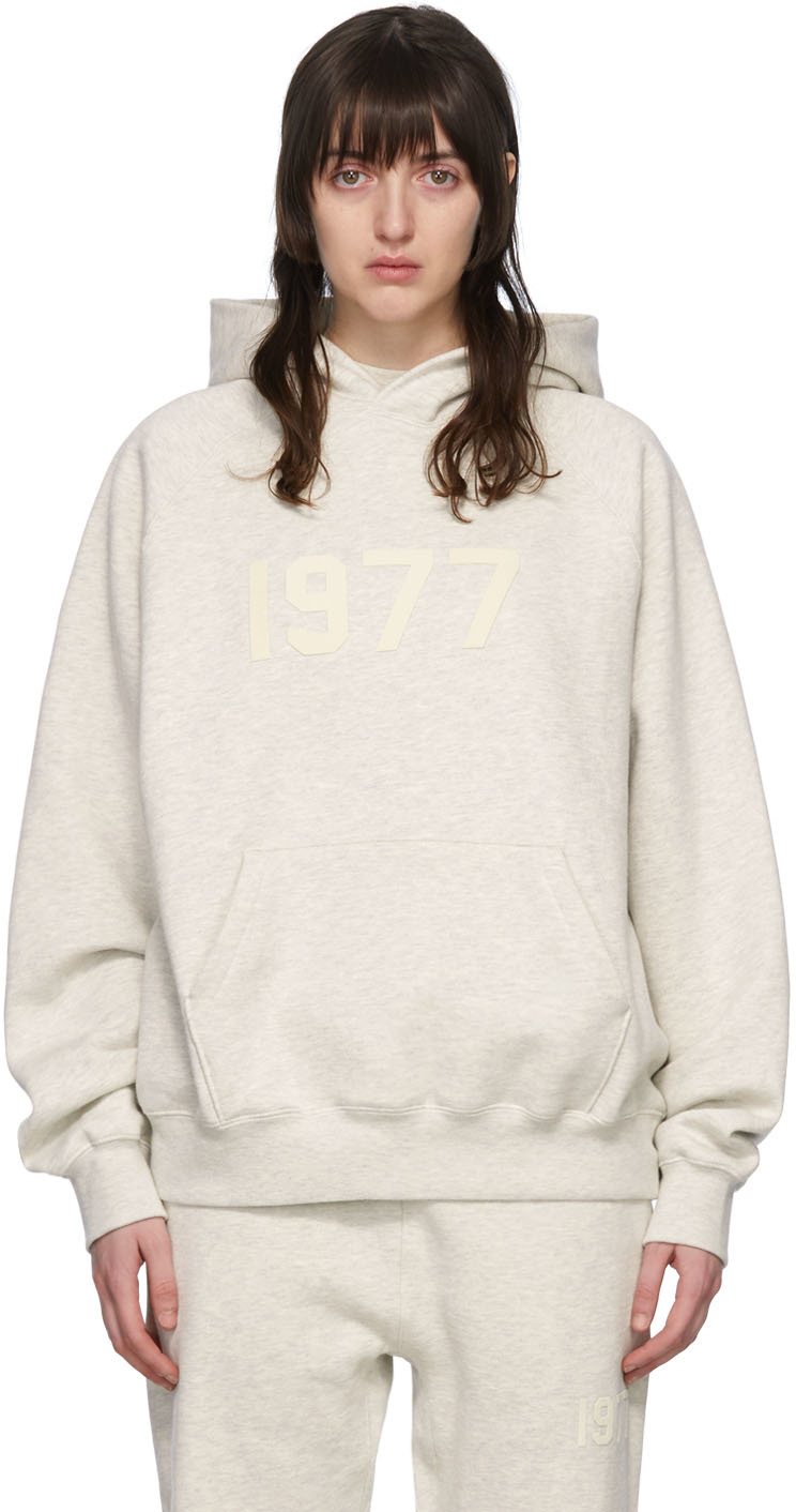 Essentials Off-white 1977 Hoodie In Light Oatmeal