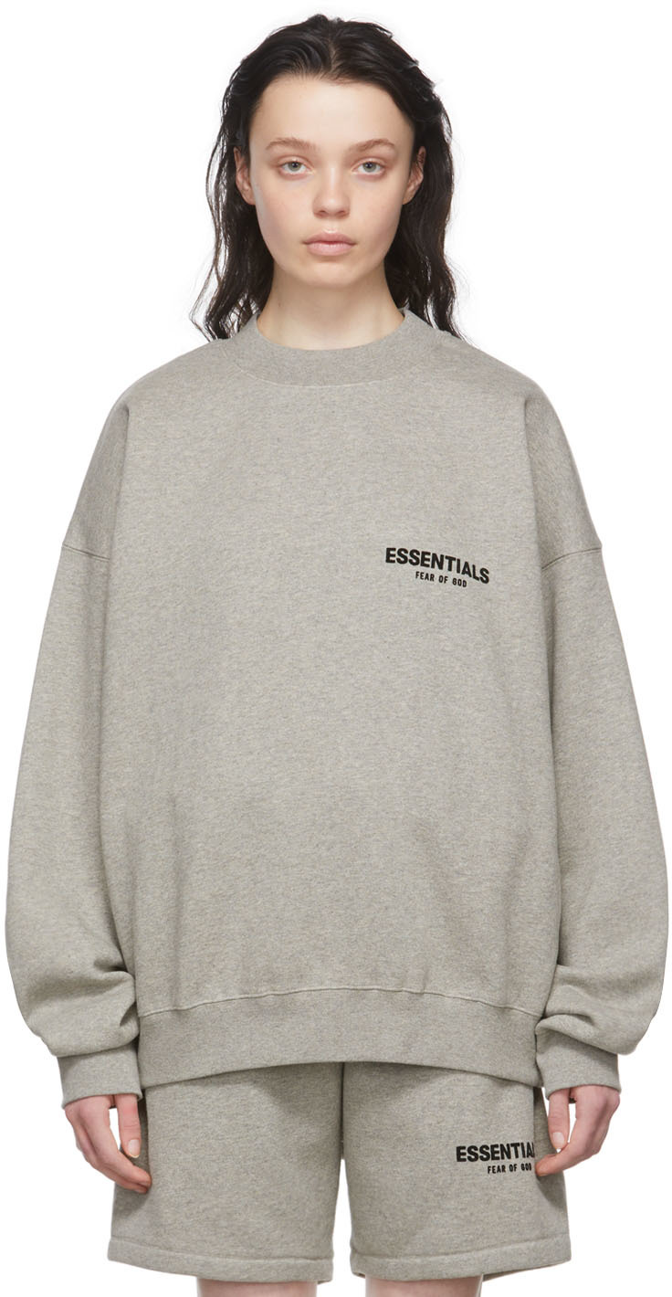 Essentials Gray Crewneck Sweatshirt