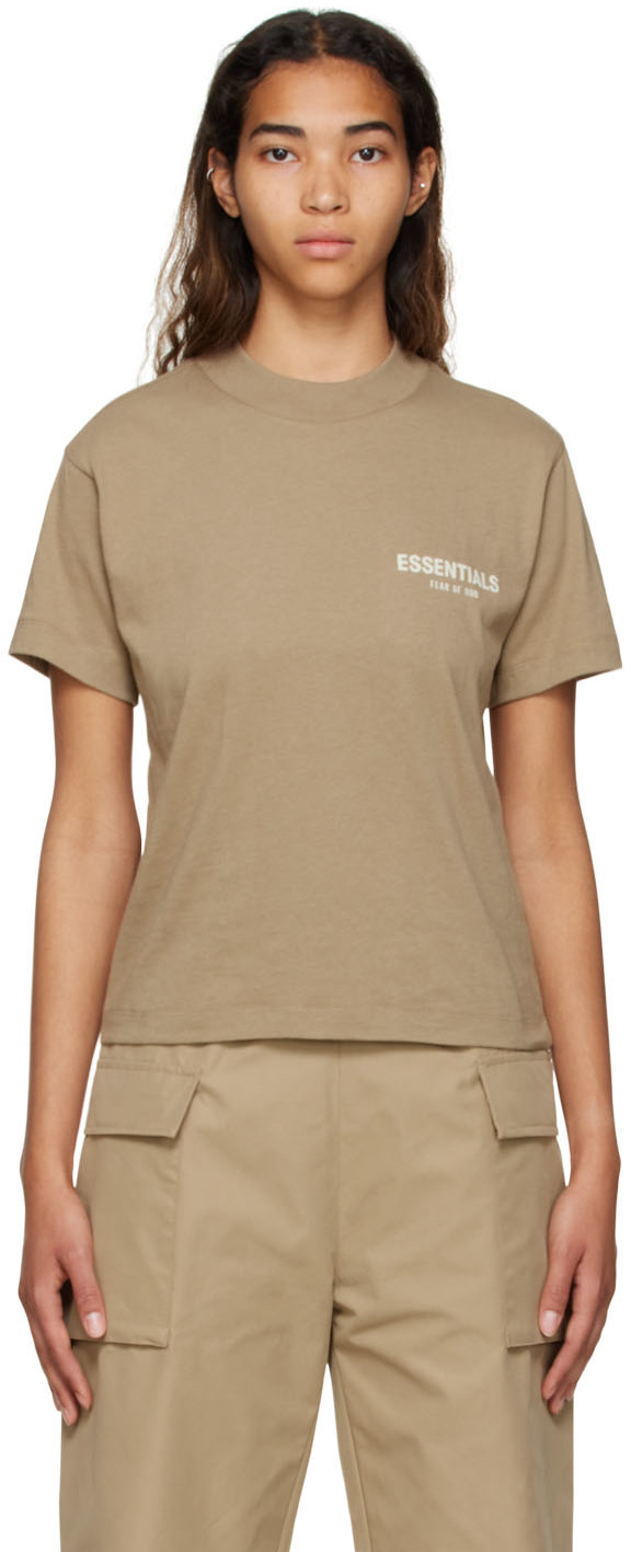 Essentials Tan Cotton T-Shirt
