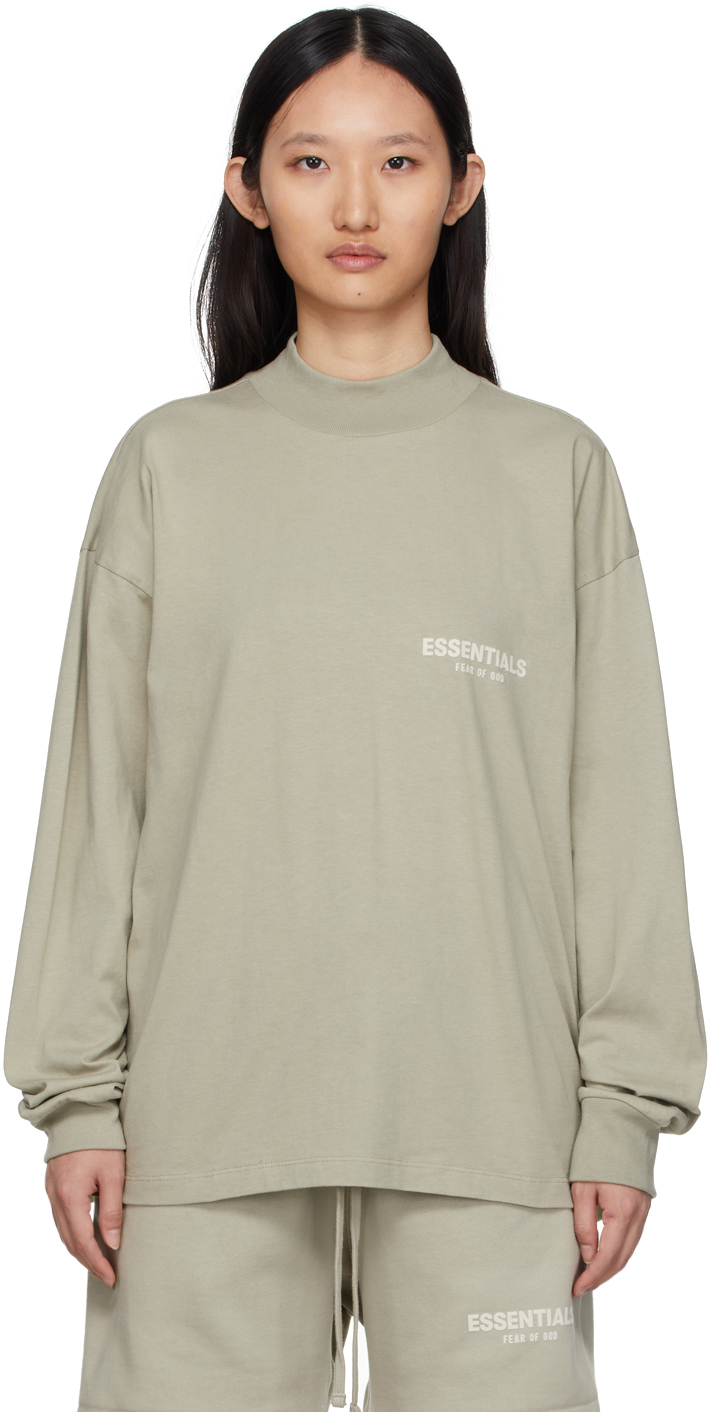 Green Cotton Jersey Long Sleeve T-Shirt 