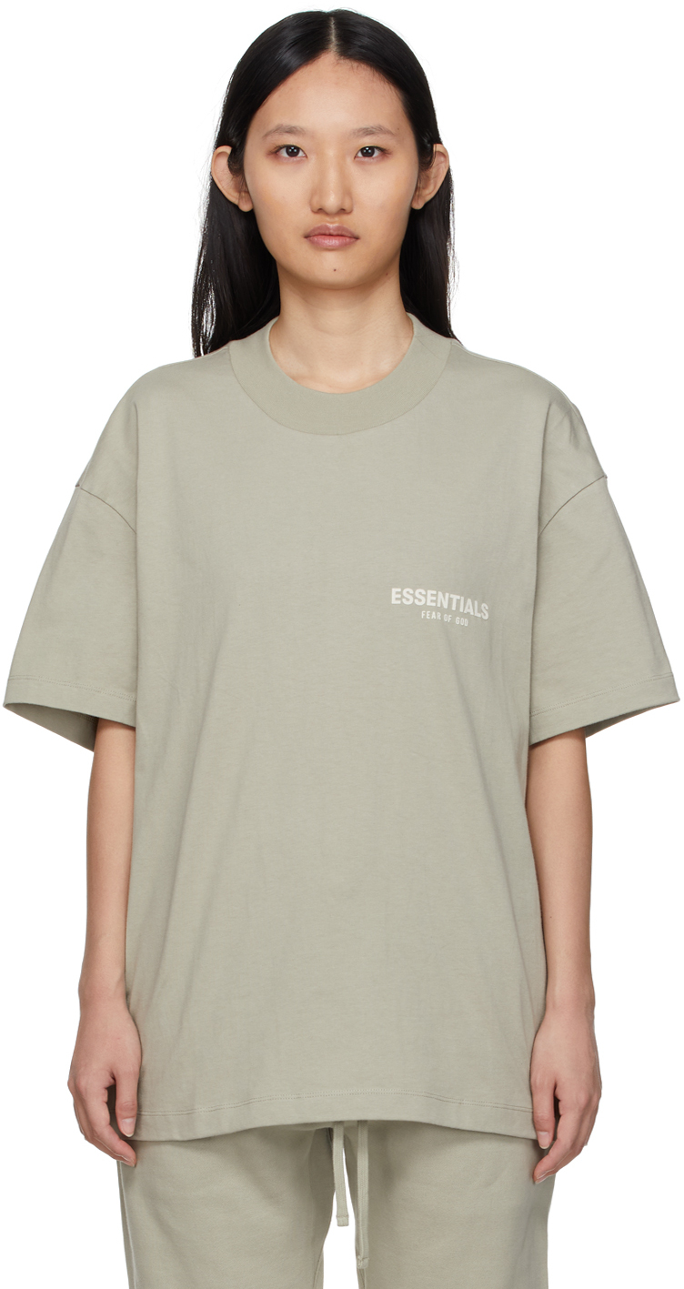 Essentials: Green Cotton Jersey T-Shirt | SSENSE