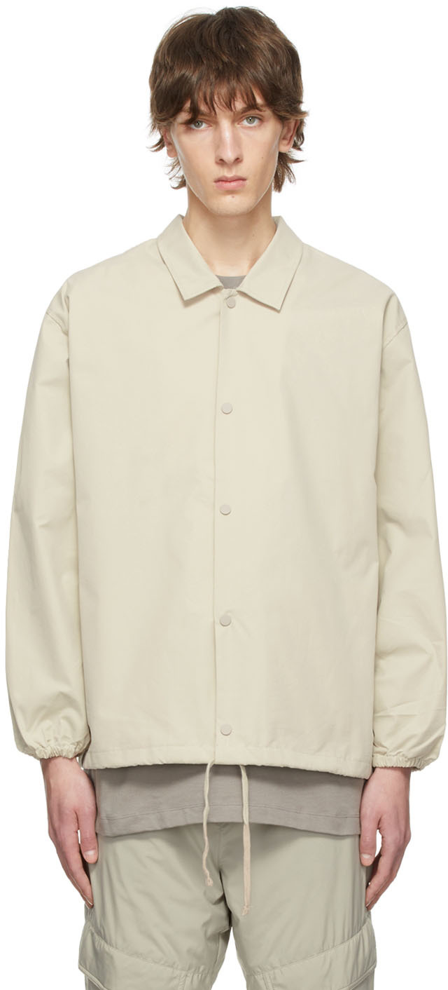 Essentials: Beige Cotton Jacket | SSENSE Canada