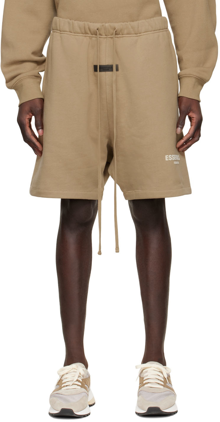 Essentials Tan Cotton Shorts