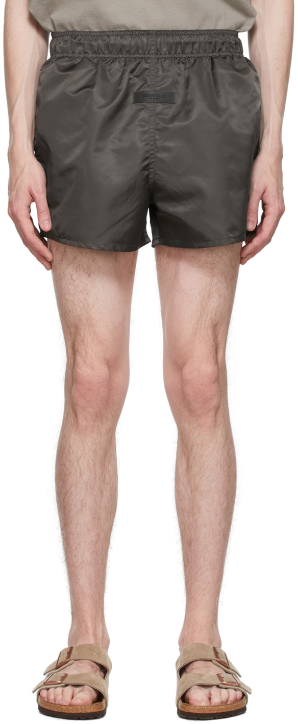 Essentials Black Nylon Shorts