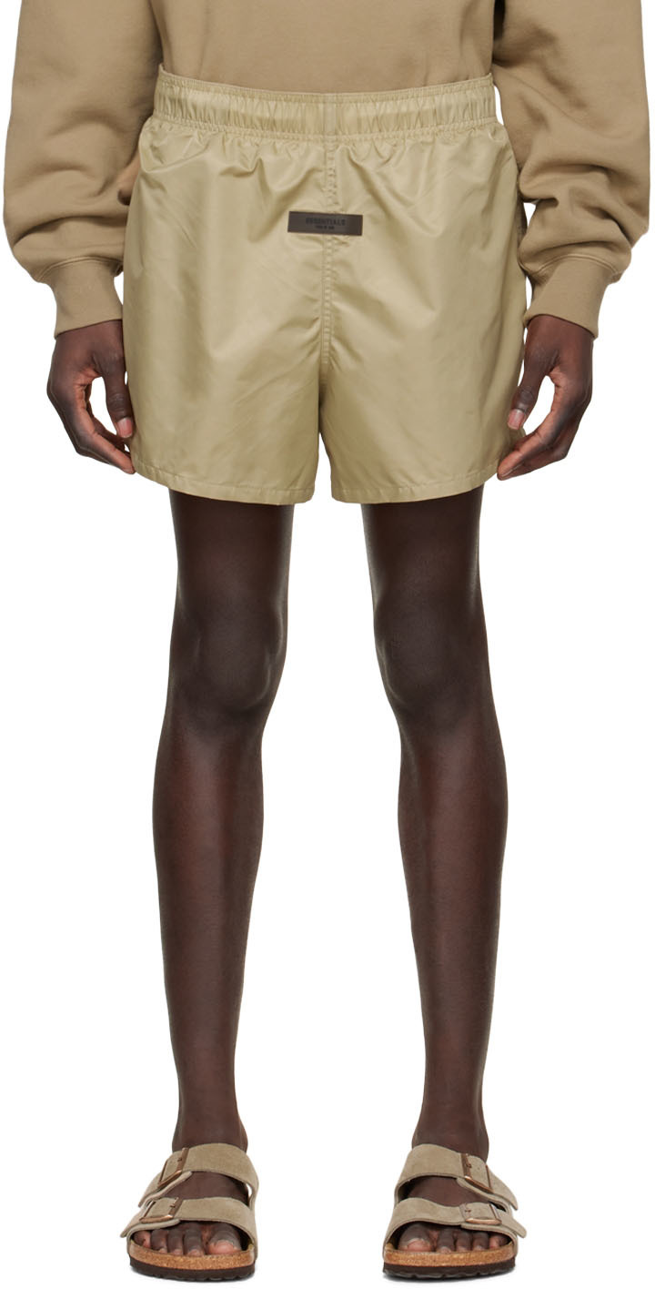 Fear of God Essentials Nylon Active Shorts Tan Men's - FW19 - US