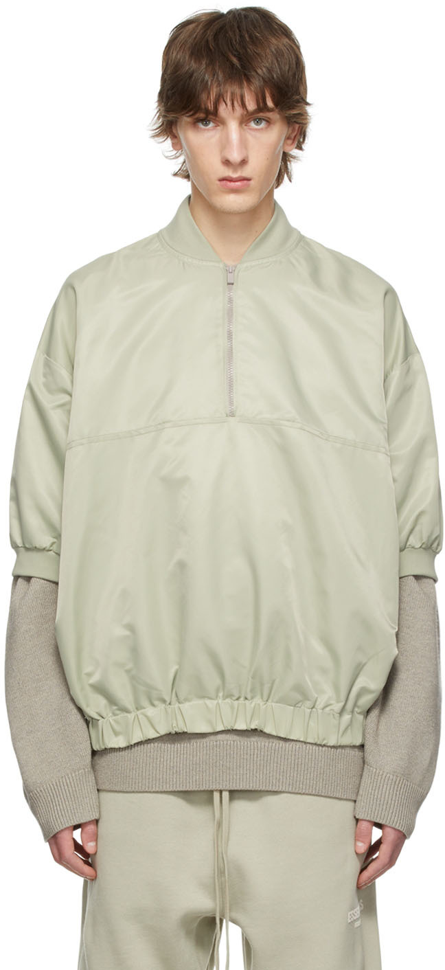 Green Nylon Jacket by Fear of God ESSENTIALS on Sale