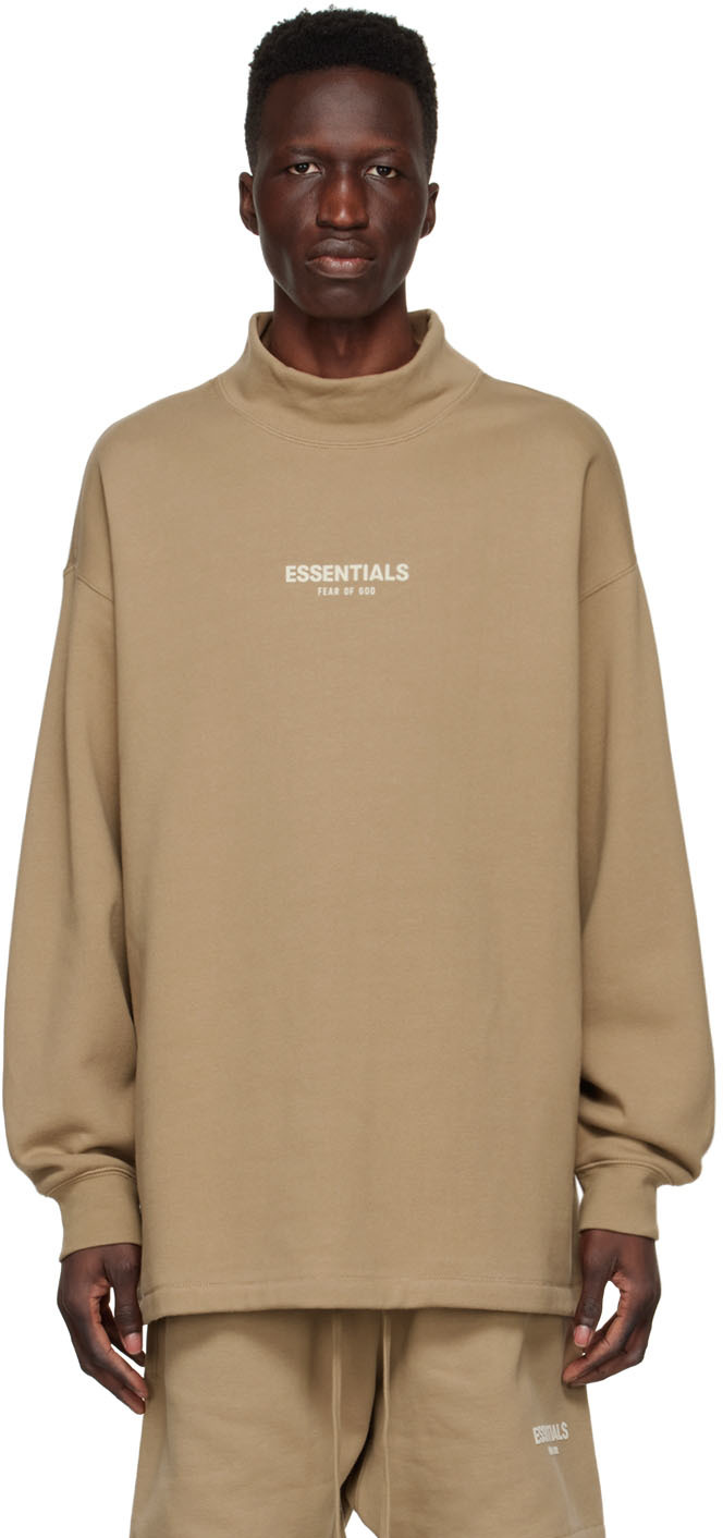 Tan Cotton Sweatshirt by Essentials on Sale