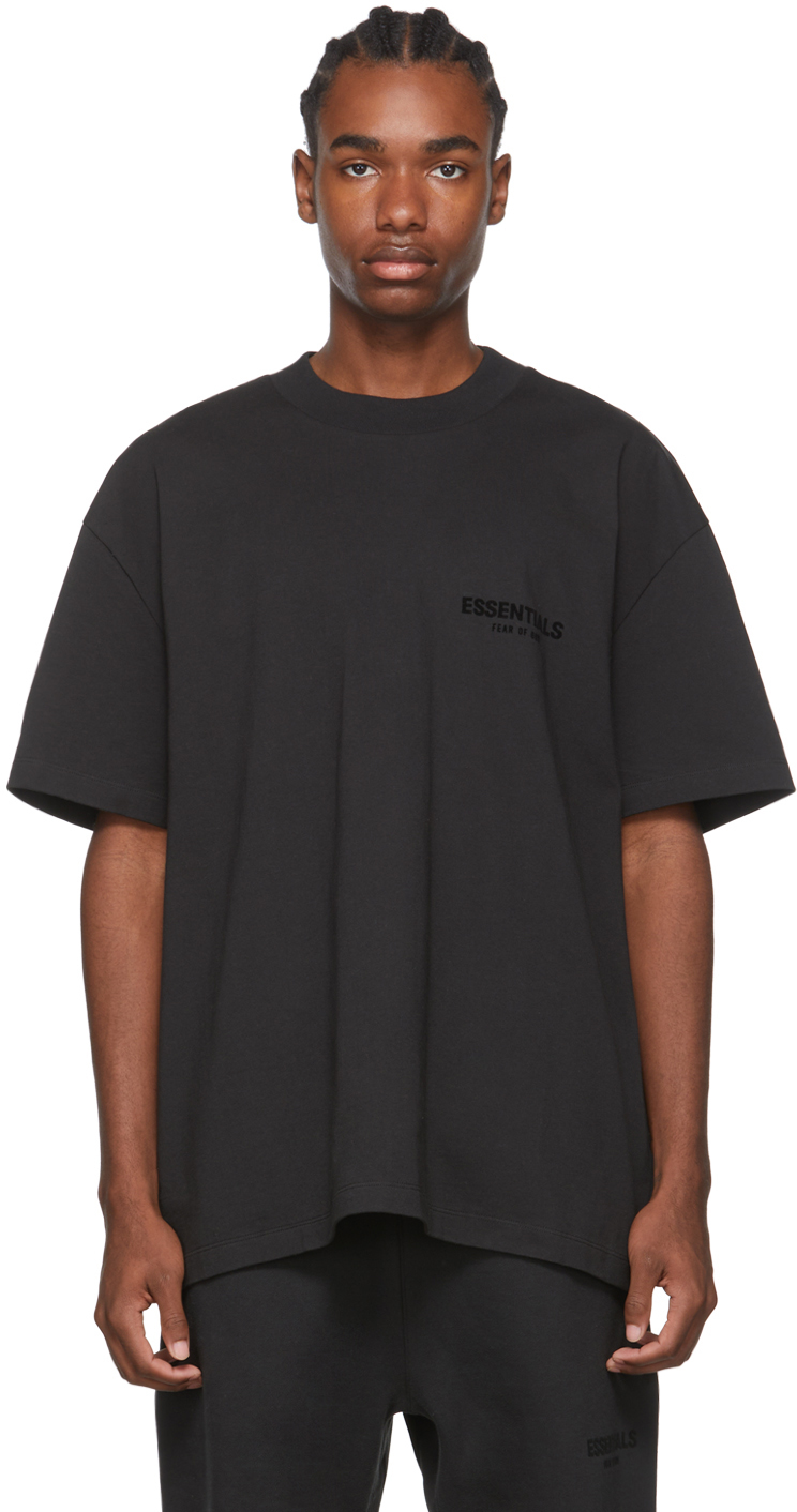 Essentials: Black Cotton T-Shirt | SSENSE